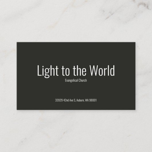 Carte de visite de l'église (Devant)