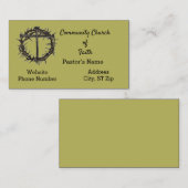 Carte de visite de l'église/du pasteur (Devant / Derrière)