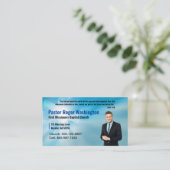 Carte de visite de l'église photo Blue Pastor ou D (Debout devant)