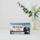 Carte de visite de l'église photo moderne Pastor o (Debout devant)