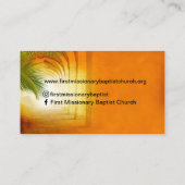 Carte de visite de l'église photo Pastor ou Deacon (Dos)