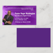 Carte de visite de l'église photo Pastor ou Deacon (Devant / Derrière)