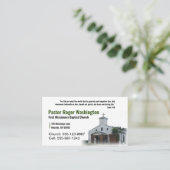 Carte de visite de l'église photo Pastor ou Deacon (Debout devant)