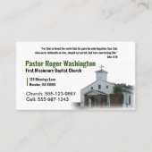 Carte de visite de l'église photo Pastor ou Deacon (Devant)