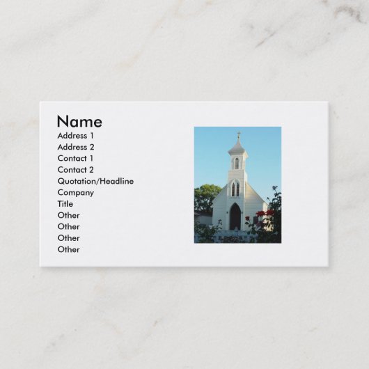 Carte de visite de l'église religieuse (Devant)