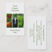 Carte de visite de légumes (Devant / Derrière)