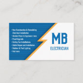 Carte de visite de l'électricien/compagnie électri (Dos)