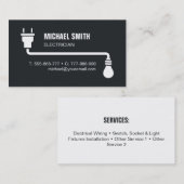 Carte de visite de l'électricien pour le câblage e (Devant / Derrière)