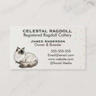 Carte de visite de l'élevage félin Celestial Ragdo