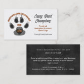 Carte de visite de l'éleveur de chiens bergers aus (Devant / Derrière)