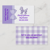 Carte de visite de l'éleveur de chiens pourpres (Devant / Derrière)
