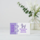 Carte de visite de l'éleveur de chiens pourpres (Debout devant)