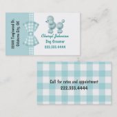 Carte de visite de l'éleveur de chiens turquoise (Devant / Derrière)