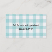 Carte de visite de l'éleveur de chiens turquoise (Dos)