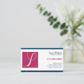 Carte de visite de l'employé professionnel monogra (Debout devant)