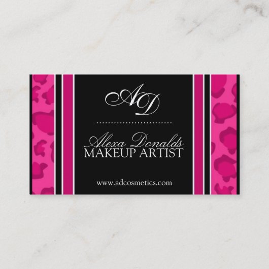 Carte de visite de l'empreinte de léopard | de (Devant)