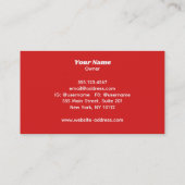 Carte de visite de l'enfant Red Wagon (Dos)