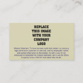 Carte de visite de l'énoncé de mission de la front (Dos)