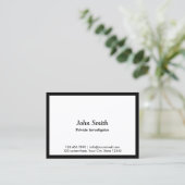 Carte de visite de l'enquêteur frontalier noir (Debout devant)