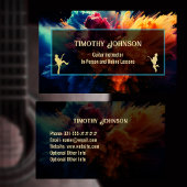 Carte de visite de l'enseignant de guitare avec Co