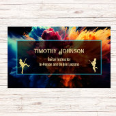 Carte de visite de l'enseignant de guitare avec Co