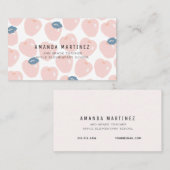 Carte de visite de l'enseignant de Motif de pomme  (Devant / Derrière)