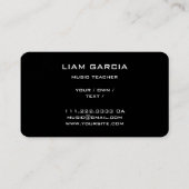 Carte de visite de l'enseignant de musique musical (Dos)