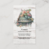 Carte de visite de l'enseignant de piano rustique  (Dos)