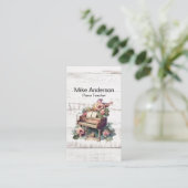 Carte de visite de l'enseignant de piano rustique  (Debout devant)