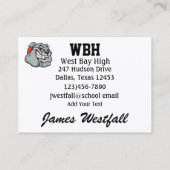 Carte de visite de l'enseignant - Voir inversion - (Dos)