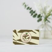 Carte de visite de l'enseignant - Zebra Imprimer l (Debout devant)