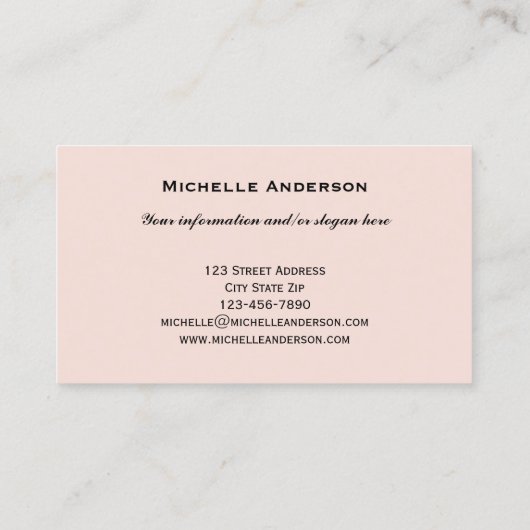 Carte de visite de l'enseignement enseignant (Dos)