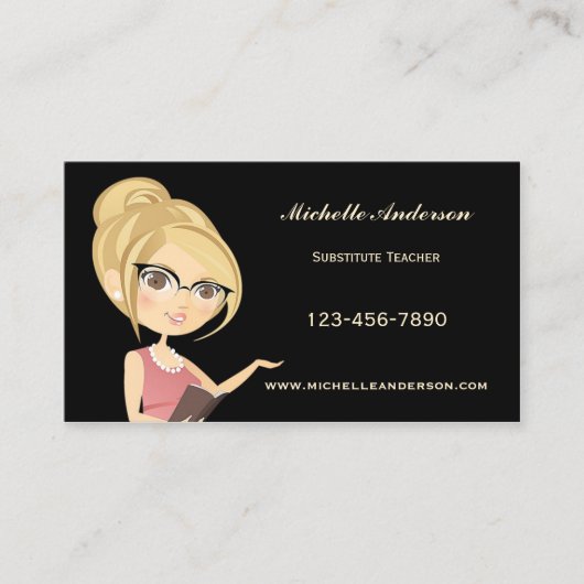 Carte de visite de l'enseignement enseignant (Devant)