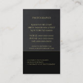 Carte de visite de lentilles de caméra (Dos)