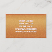 Carte de visite de l'entraîneur de baseball (Dos)