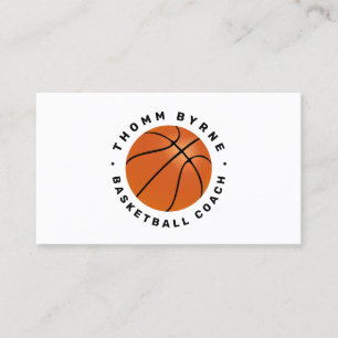 Carte de visite de l'entraîneur de basket-ball