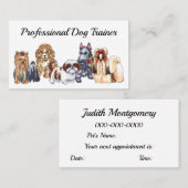 Carte de visite de l'entraîneur de chiens (Devant / Derrière)