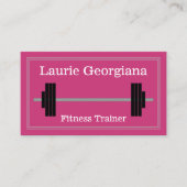 Carte de visite de l'entraîneur de fitness Barbell (Devant)