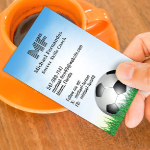 Carte de visite de l'entraîneur de football
