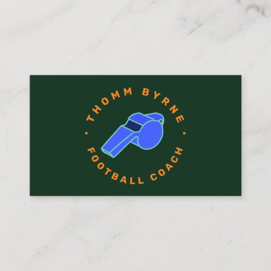 Carte de visite de l'entraîneur de sifflet de réfé (Devant)