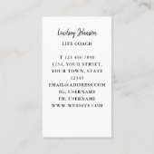 Carte de visite de l'entraîneur de vie (Dos)