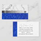 Carte de visite de l'entraîneur en diamant bleu en (Devant / Derrière)