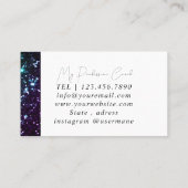 Carte de visite de l'entraîneur en diamant bleu en (Dos)