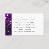 Carte de visite de l'entraîneur en diamant violet  (Dos)