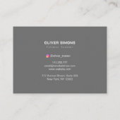 Carte de visite de l'entraîneur Fitness (Dos)