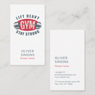 Carte de visite de l'entraîneur Fitness