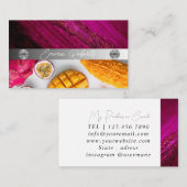 Carte de visite de l'entraîneur rose carreau en ma (Devant / Derrière)