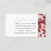 Carte de visite de l'entraîneur rose carreau en ma (Dos)