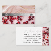 Carte de visite de l'entraîneur rose carreau en ma (Devant / Derrière)