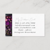 Carte de visite de l'entraîneur rose carreau en ma (Dos)